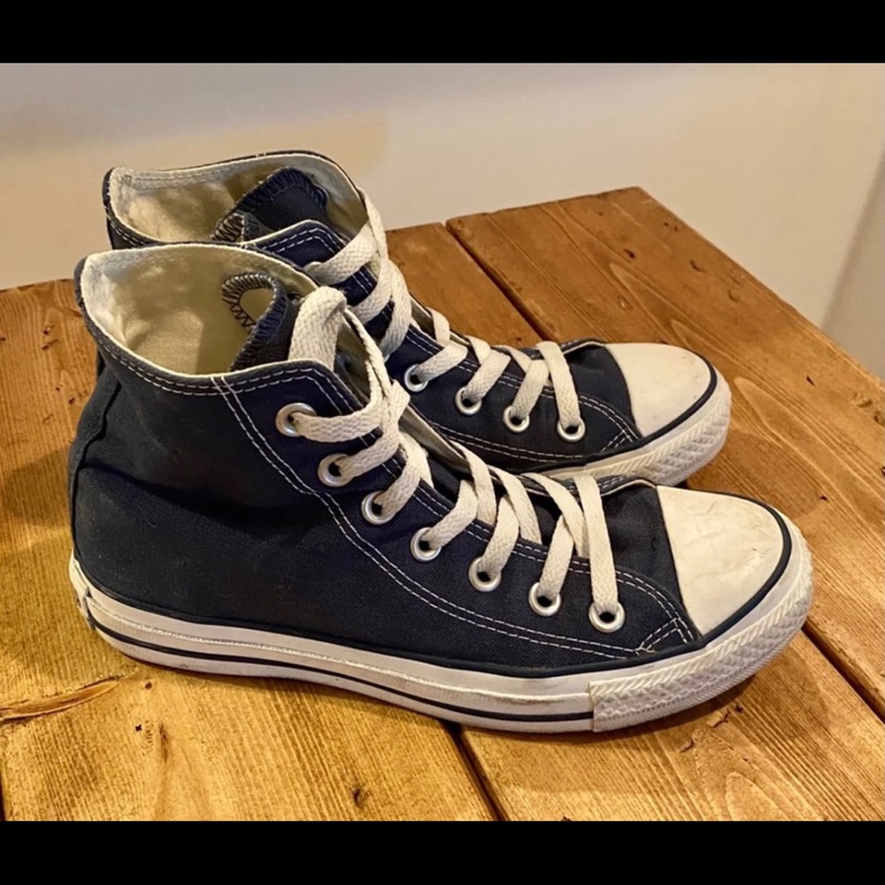 Navy Converse Hightop Sneakers